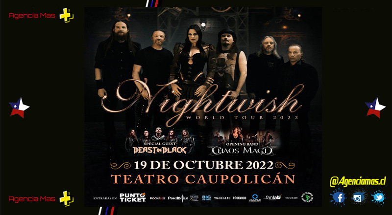 Beast in Black los chilenos Chaos Magic abrirán el concierto de Nightwish