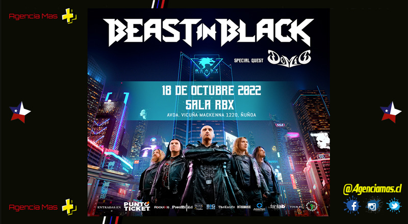 Domic se suma como banda invitada al concierto de Beast in Black en Chile